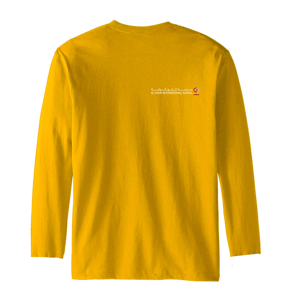 Plain yellow outlet long sleeve shirt